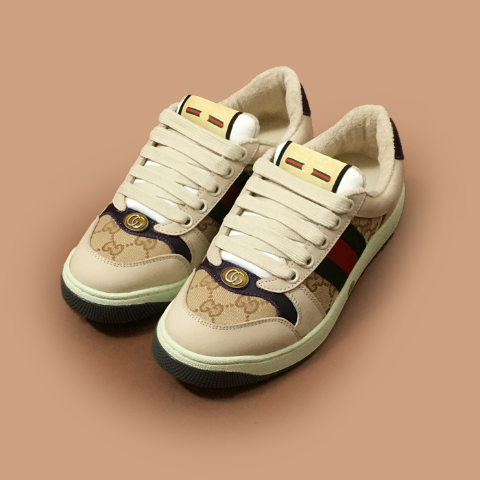 グッチ ユニセックス ブラウン スニーカー -Brown 