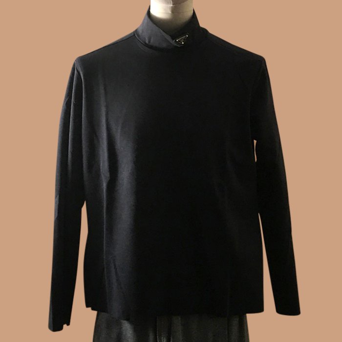 プラダ メンズ タートルネック ブラック スウェット -  - pra02877x
