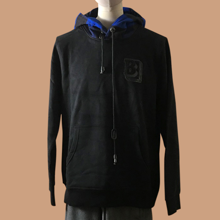 バーバリー メンズ クラシック ネイビー フーディーTシャツ -  - bur04547x