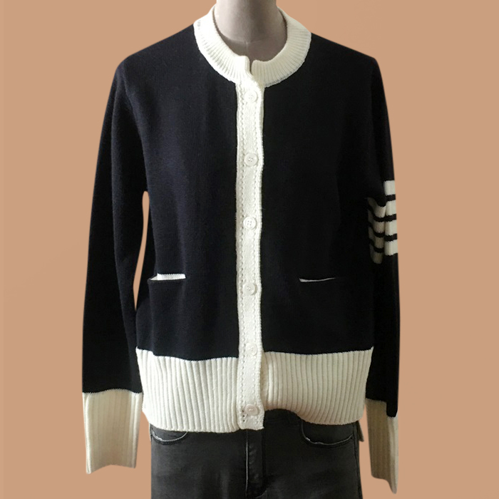 Strap   - トムブラウンレディース ストラップ Vネック カーディガン(Free).ネイビー