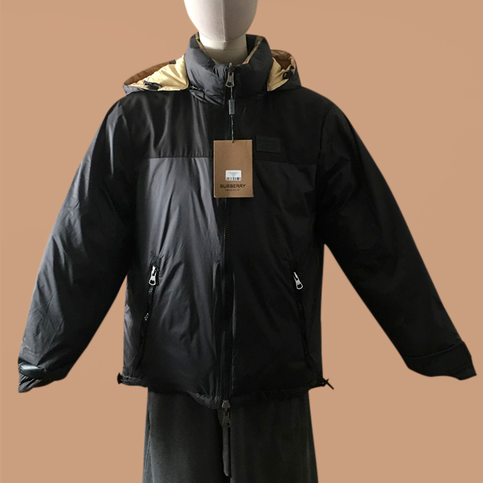 バーバリー メンズ ブラック グースダウン パディング - Padding