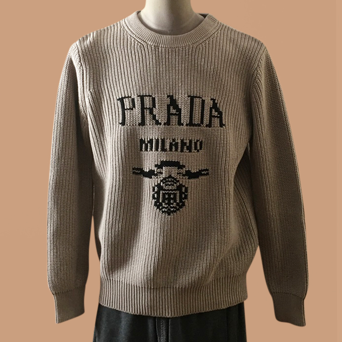 プラダ メンズ クルーネック ベージュ ニット - Knits - pra02872x