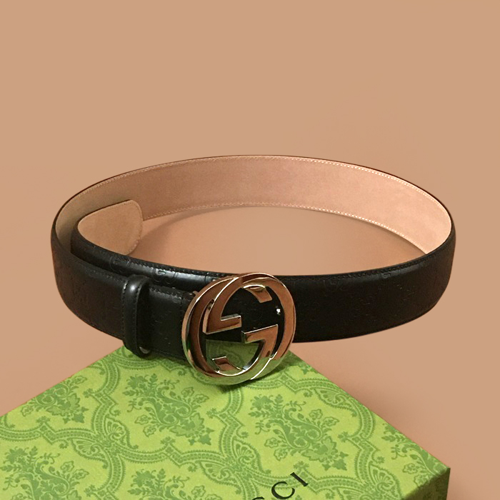 グッチ メンズ モダン ブラック ベルト -Belts