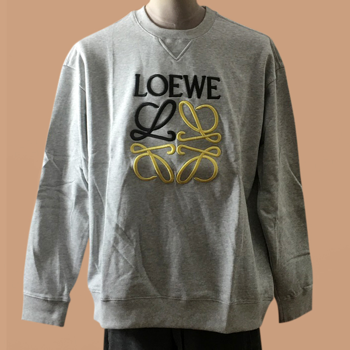 ロエベ メンズ クラシック グレー スウェット - Gray  - loe0660x