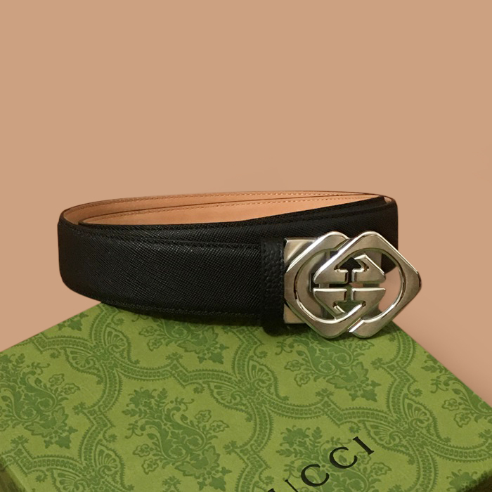 グッチ メンズ モダン ブラック ベルト -Belts