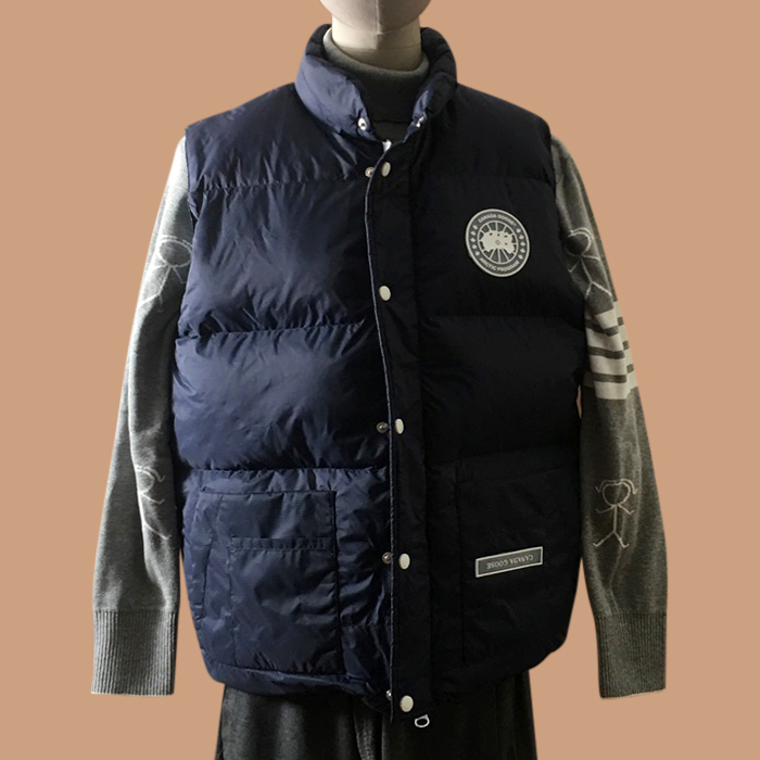 カナダグース ユニセックス ネイビー ダウン ベスト - CanadaGooseBest - can0396x