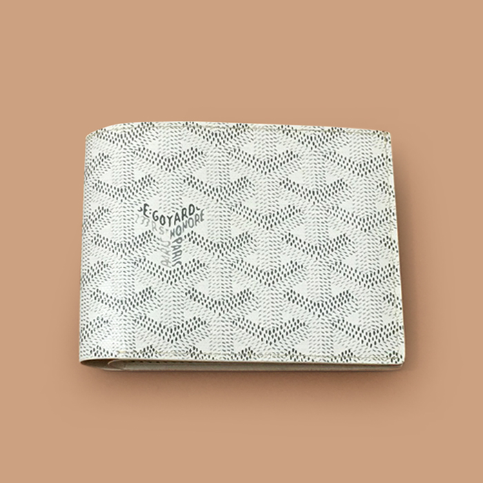 2019  PVC - ゴヤールユニセックス PVC 二つ折り財布 GYW0019,ホワイト