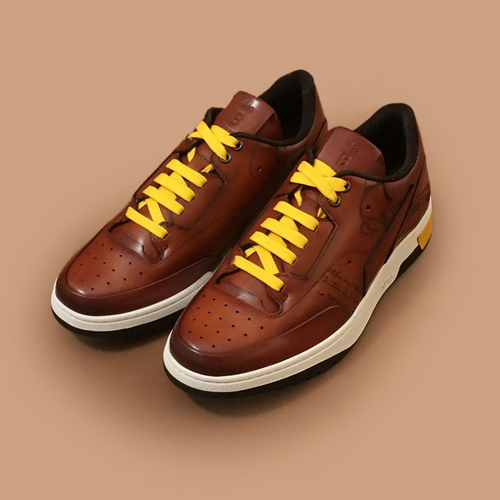 ベルルッティ メンズ クラシック ブラウン スニーカー - Brown  - ber0137x