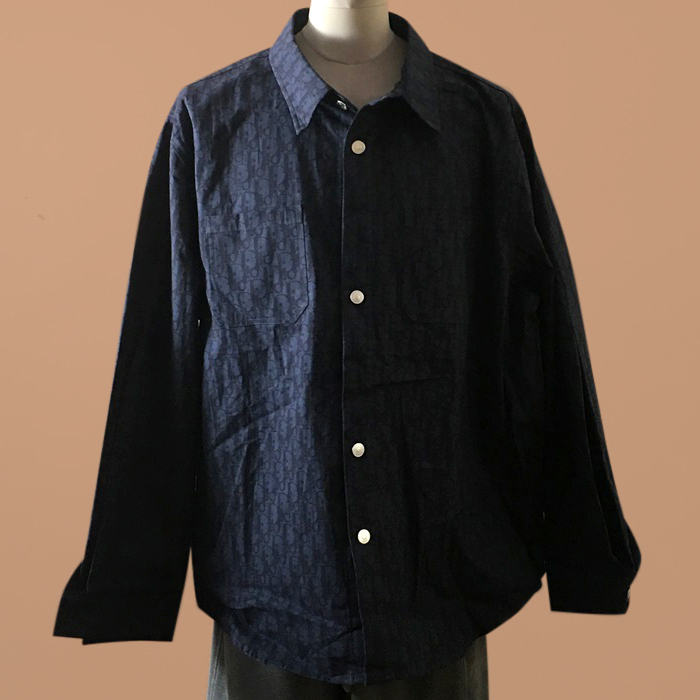 ディオール メンズ クラシック ネイビー シャツ -   - dio02192x