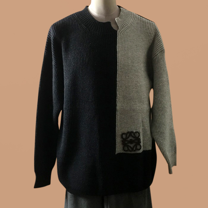 ロエベ メンズ ブラック クルーネック セーター -  - loe0669x