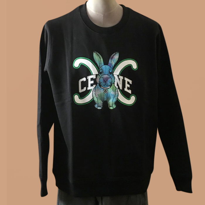 セリーヌ メンズ モダン ブラック 長袖Tシャツ -  - cel0518x