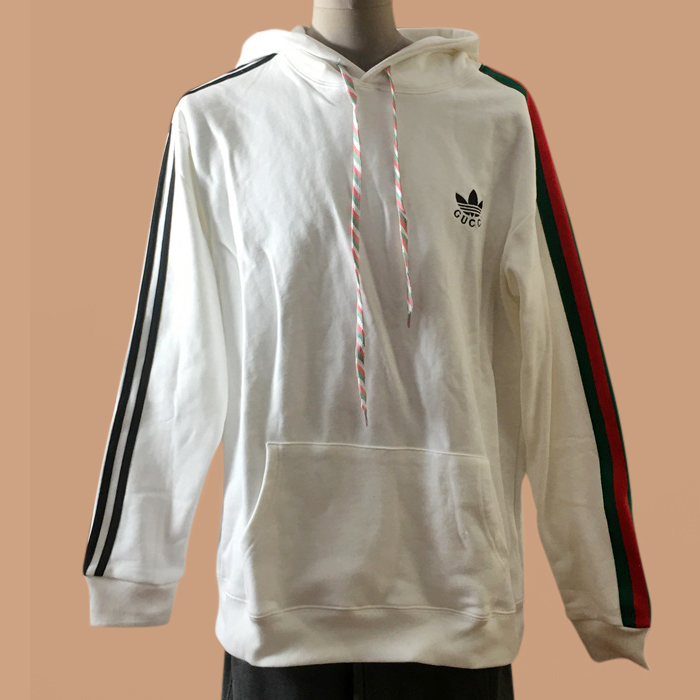 グッチ ユニセックス トレンディ ホワイト フーディーTシャツ -White  - guc05196x