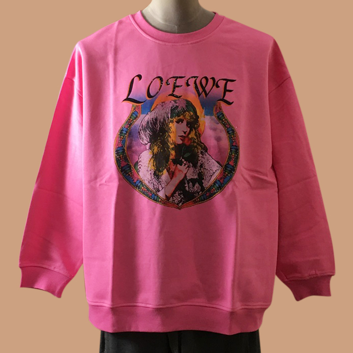 ロエベ ユニセックス クラシック ピンク スウェット -Pink  - loe0649x