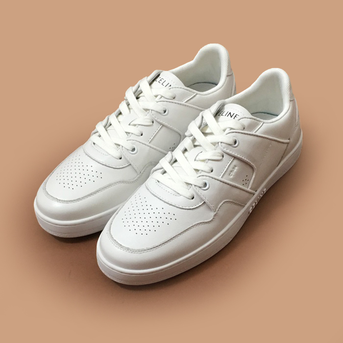 セリーヌ ユニセックス クラシック ホワイト スニーカー -White  - cel0423x