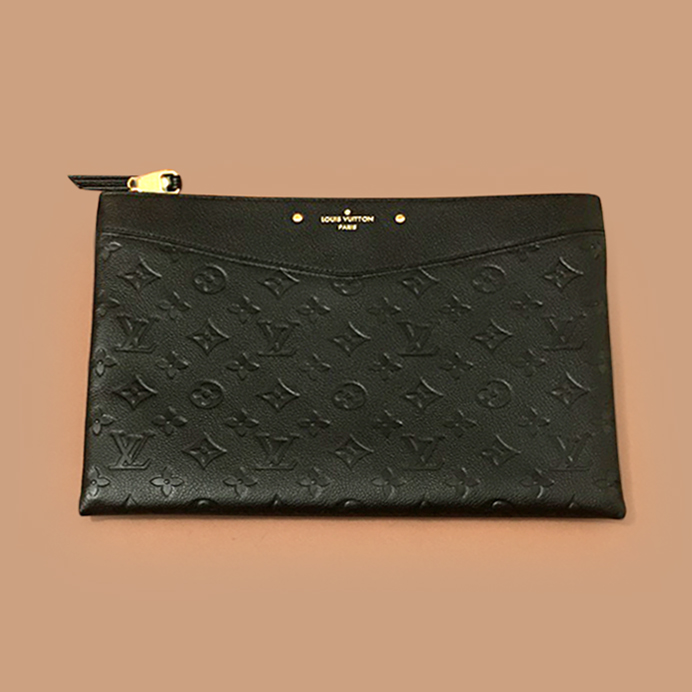 Melanie Pochette 23cm- ルイヴィトンポシェット メラニーレザークラッチバッグ,M68705,LOUB1986,23cm,ブラック