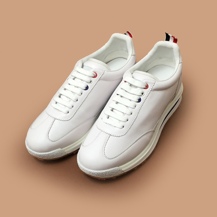   ,THOMS0053 - トムブラウンメンズレザースニーカーホワイト