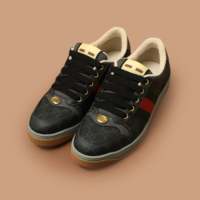 グッチ ユニセックス ブラック スニーカー -