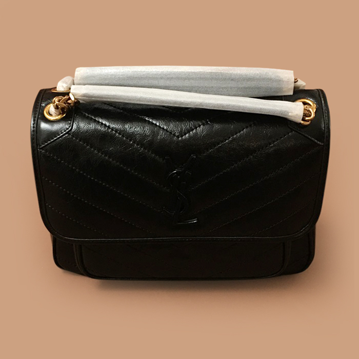 サンローラン レディース ブラック ショルダーバッグ - 