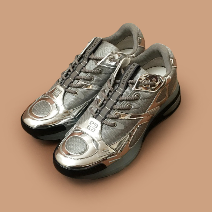 ジバンシィ メンズ シルバー スニーカー - Givenchy Silver  - giv0942x
