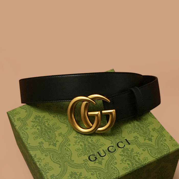 グッチ メンズ モダン ブラック ベルト -Belts