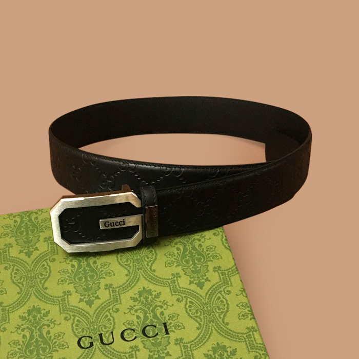 グッチ メンズ モダン ブラック ベルト -Belts