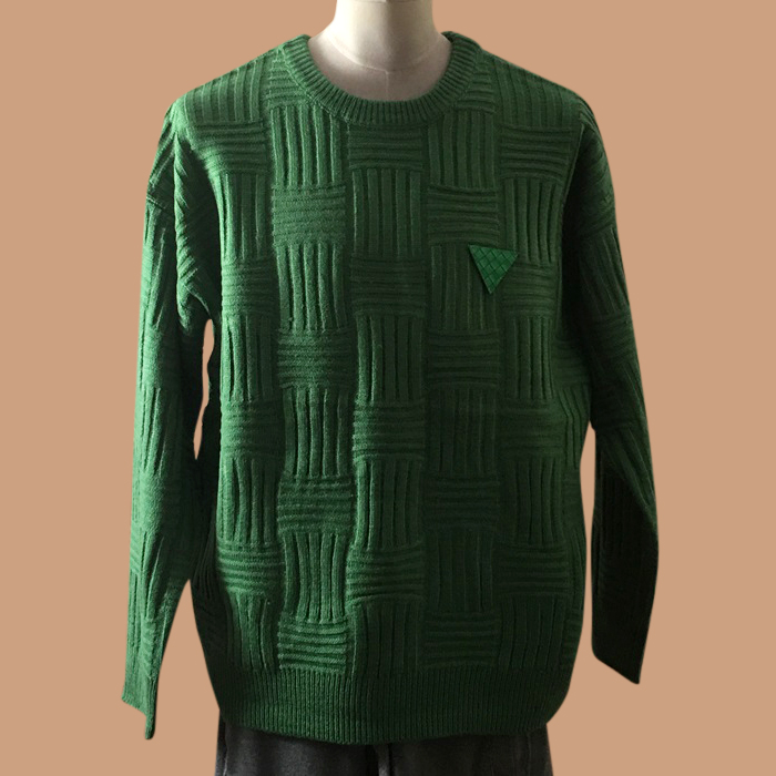 ボッテガ ヴェネタ メンズ グリーン クルーネック ニット - Green Knits - bot0456x