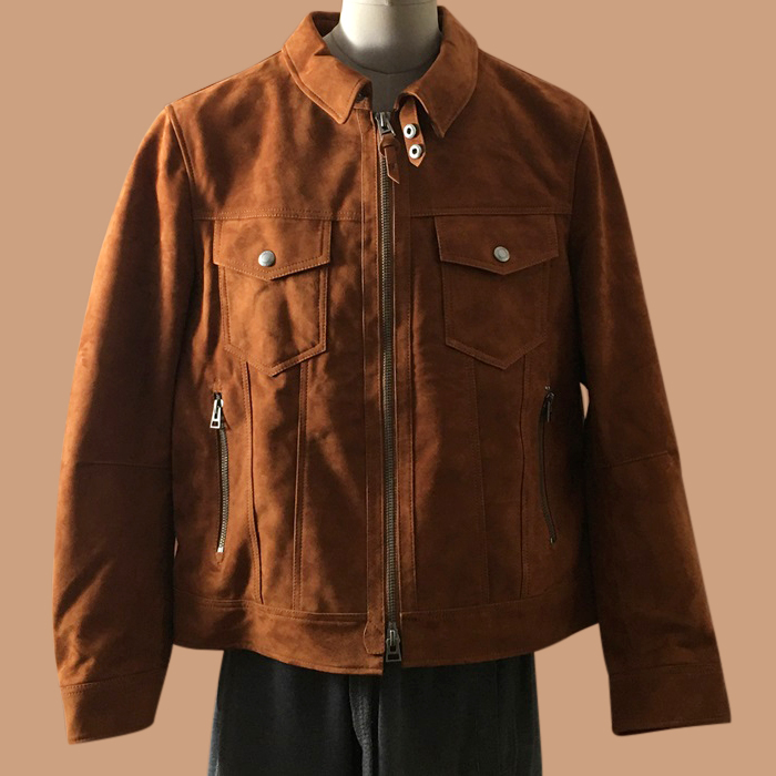 トムフォード メンズ キャメル レザージャケット - Camel - tof0019x