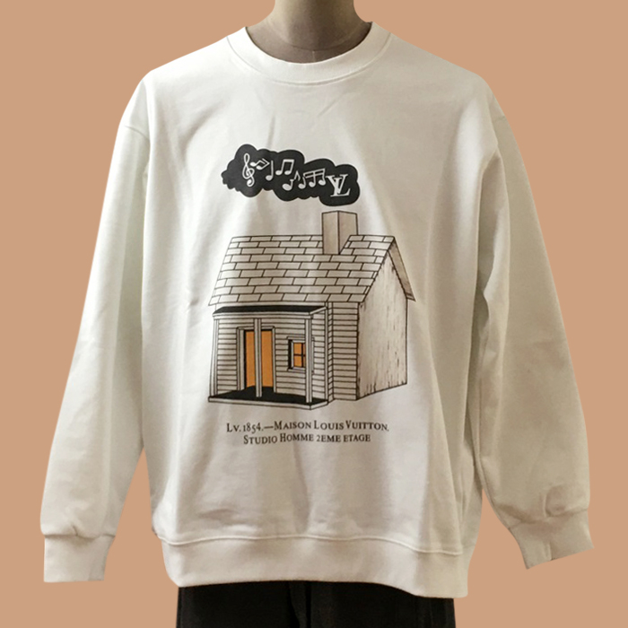 ルイヴィトン メンズ モダン ホワイト スウェット -  White  - lv0017x