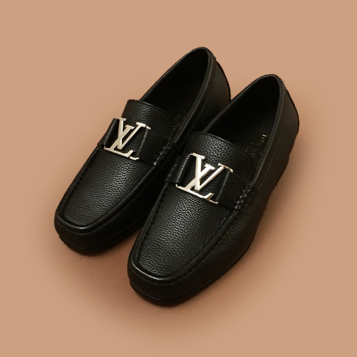 ルイヴィトン メンズ モノグラム ブラックローファー - Loafer
