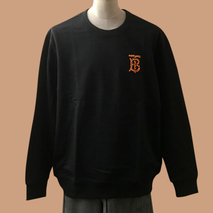 バーバリー メンズ クルーネック ブラック スウェット -  - bu01x