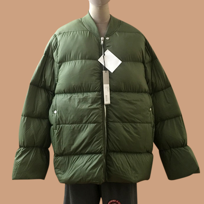 リックオウエンス メンズ カーキ ダックダウン パディング - Rick Owens Khaki Padding - ric0115x