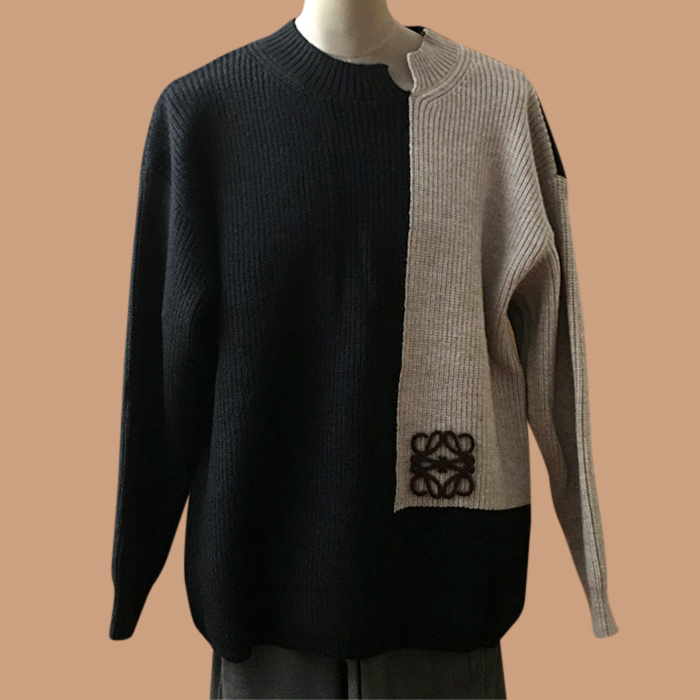 ロエベ メンズ ブラック クルーネック セーター -  - loe0669x