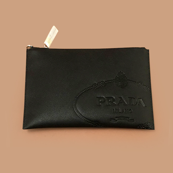 Prada 2VF001E,26cm,PRAB0418 - プラダメンズレザークラッチバッグ,26cm,
