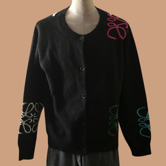 ロエベ レディース モダン ブラック カーディガン -   - loe0665x