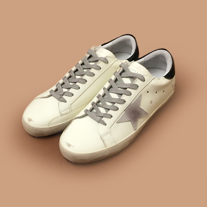 ゴールデングース スーパースター スネーク シルバータップスニーカー Gol0030x.シルバー