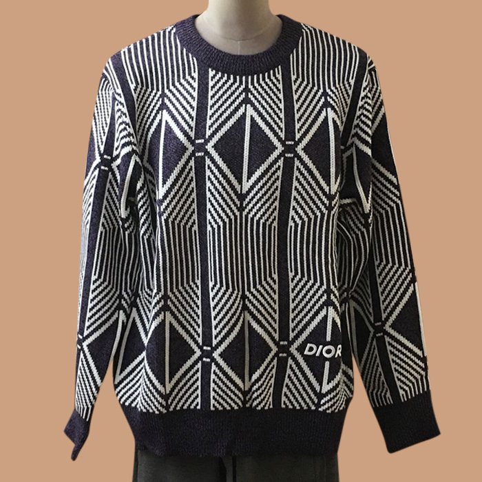 ディオール メンズ ブラック クルーネック セーター -   - di52x