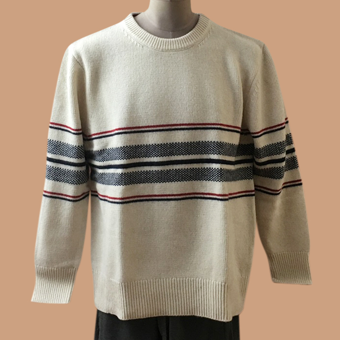 トムブラウン メンズ カジュアル アイボリー ニット - Ivory Knit - thom0585x