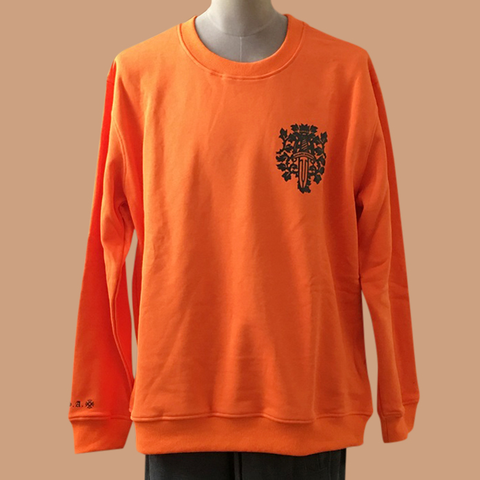   - クロムハーツユニセックス LOGO コットン 長袖Tシャツ Chr0413x Size(s - xl) オレンジ