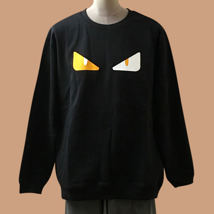   - フェンディメンズ モンスタークルーネック コットン 長袖Tシャツ  Size(m - 3xl) ブラック