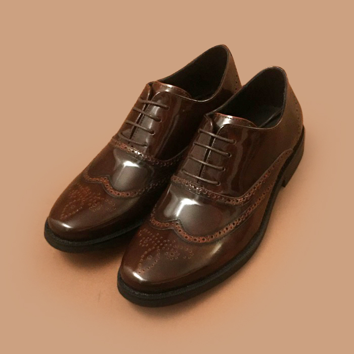 Prada  - プラダメンズレザーオックスフォードブラウン