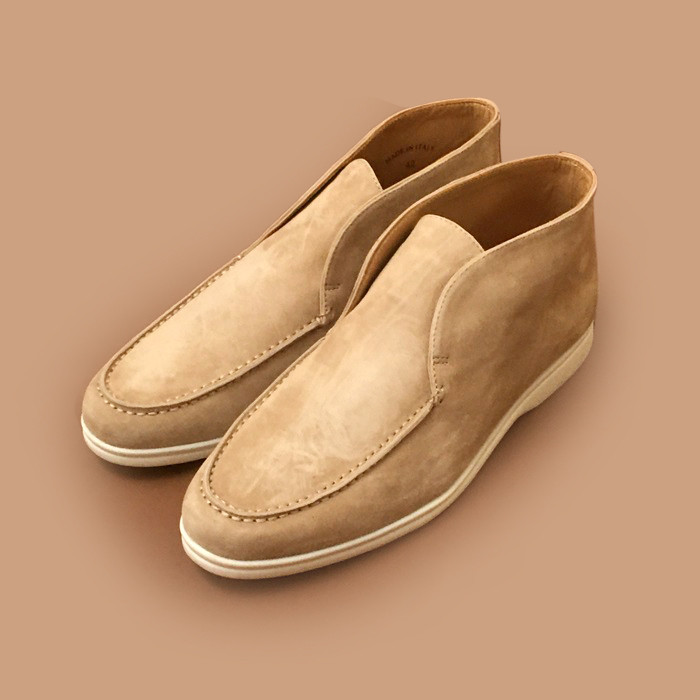 Suede  - ルルレモンメンズ スエード スニーカー LOROS0033.ベージュ