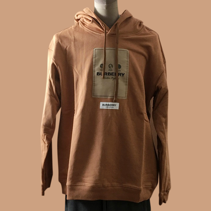 バーバリー メンズ クラシック キャメル フーディーTシャツ - Camel  - bur04512x