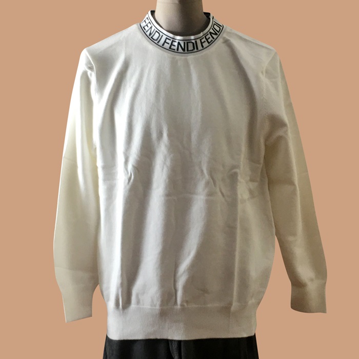 フェンディ メンズ トレンディ ホワイト ニット - White  - fen01303x