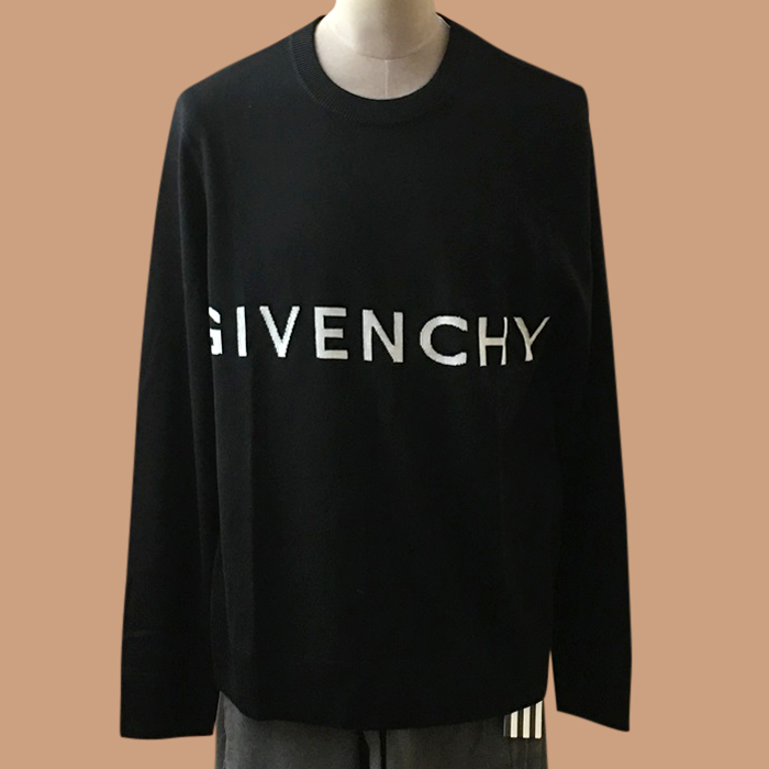 ジバンシィ メンズ モダン クルーネック ブラック ニット - Givenchy Knits - giv0858x