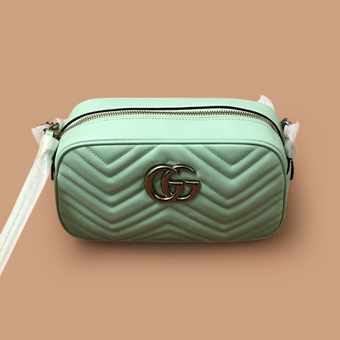 2020 グッチマモント マトラッセ ショルダーバッグ 24cm,ライトミント