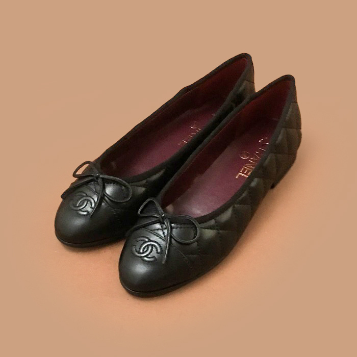 シャネルレディース ブラック フラット -  Shoes