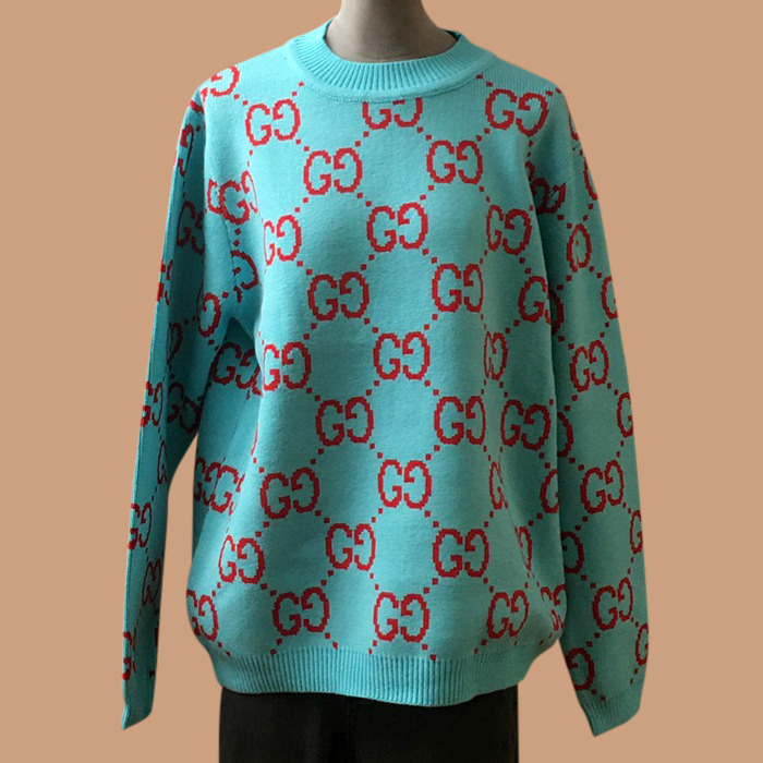 グッチ メンズ グリーン クルーネック ニット -Green Knits