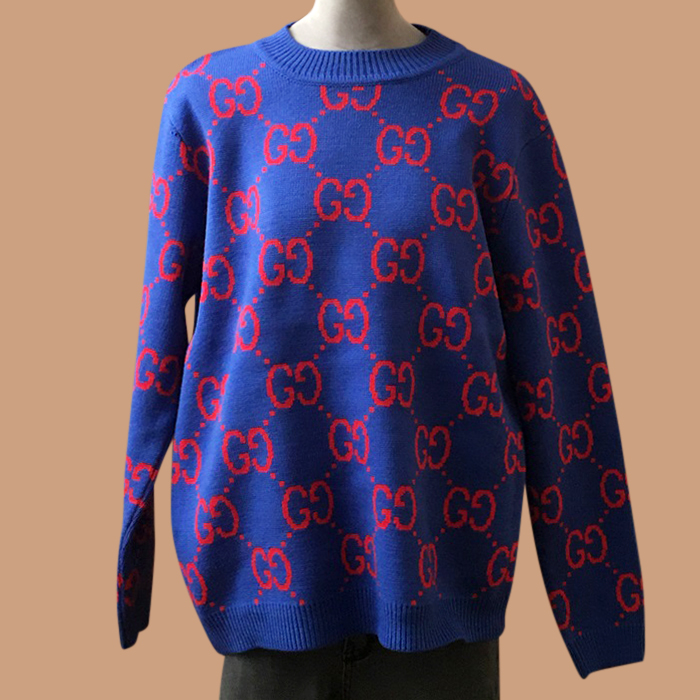 グッチ メンズ ブルー クルーネック ニット - Knits