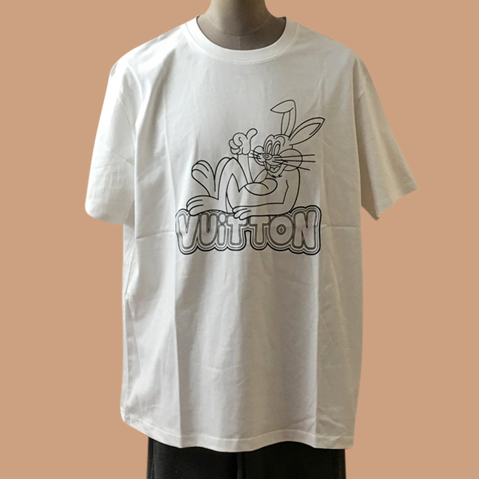 ルイヴィトン メンズ ホワイト クルーネック 半袖Tシャツ -  White Short sleeved 