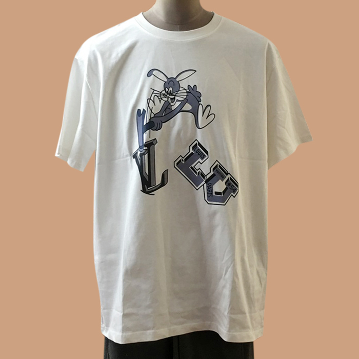 ルイヴィトン メンズ ホワイト クルーネック 半袖Tシャツ -  White Short sleeved 